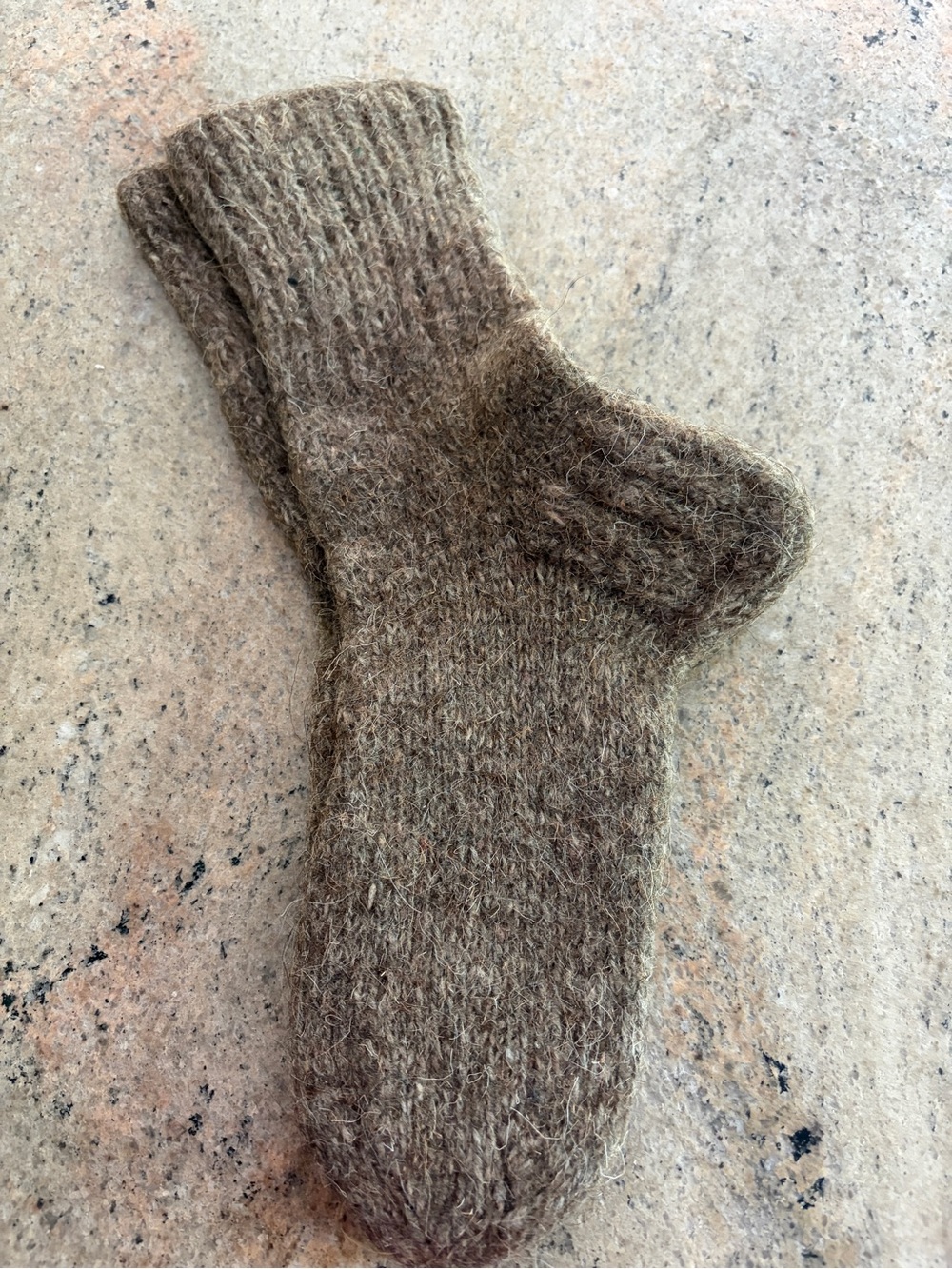 Hand-knitted Pure Wool Crew Sock - New